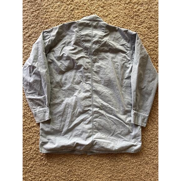VTG Levi’s Faded Teal Blue Cotton XL Button Up Long Sleeve Shirt Metal Buttons - Picture 4 of 7
